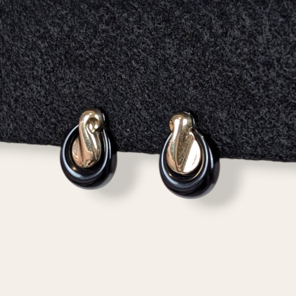 V. Avon Black & Brown Convertible Stud Earrings - Picture 5 of 8